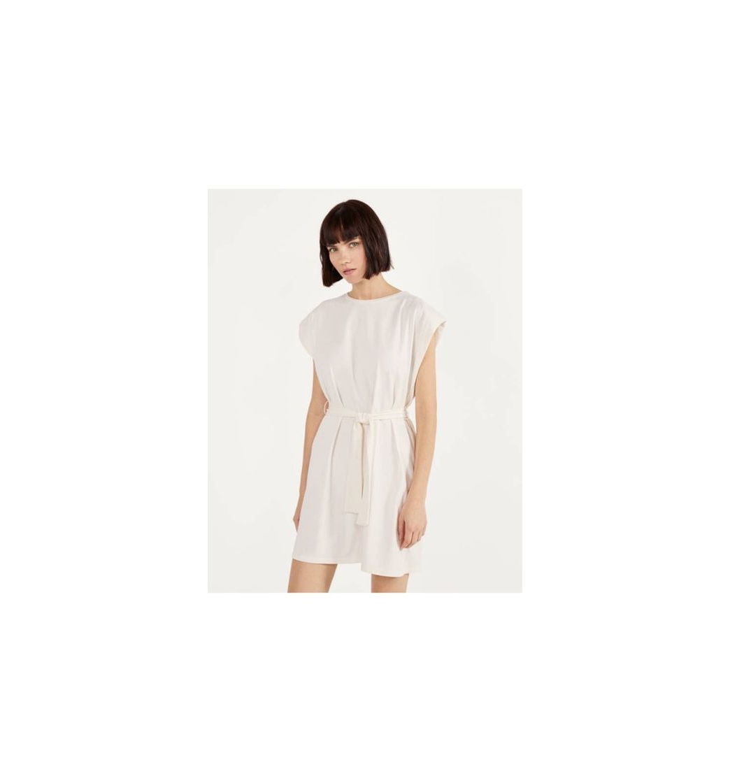Social Vestido de felpa com ombreiras