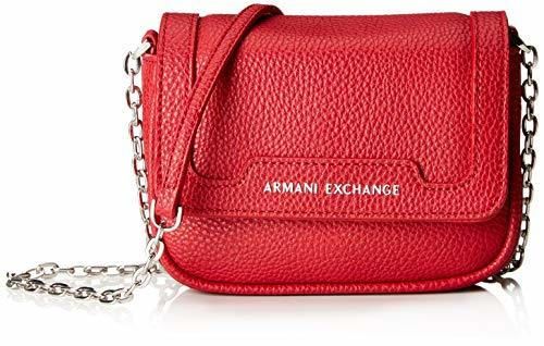 Armani Exchange - Small Crossbody Bag, Bolsos bandolera Mujer, Rojo