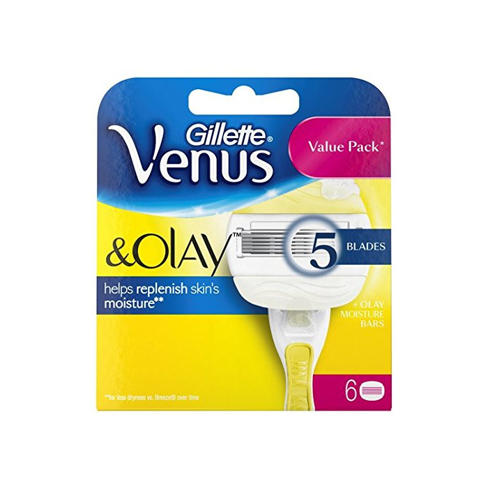 Beauty Gillette Venus y Olay Razor Blades 6 por paquete