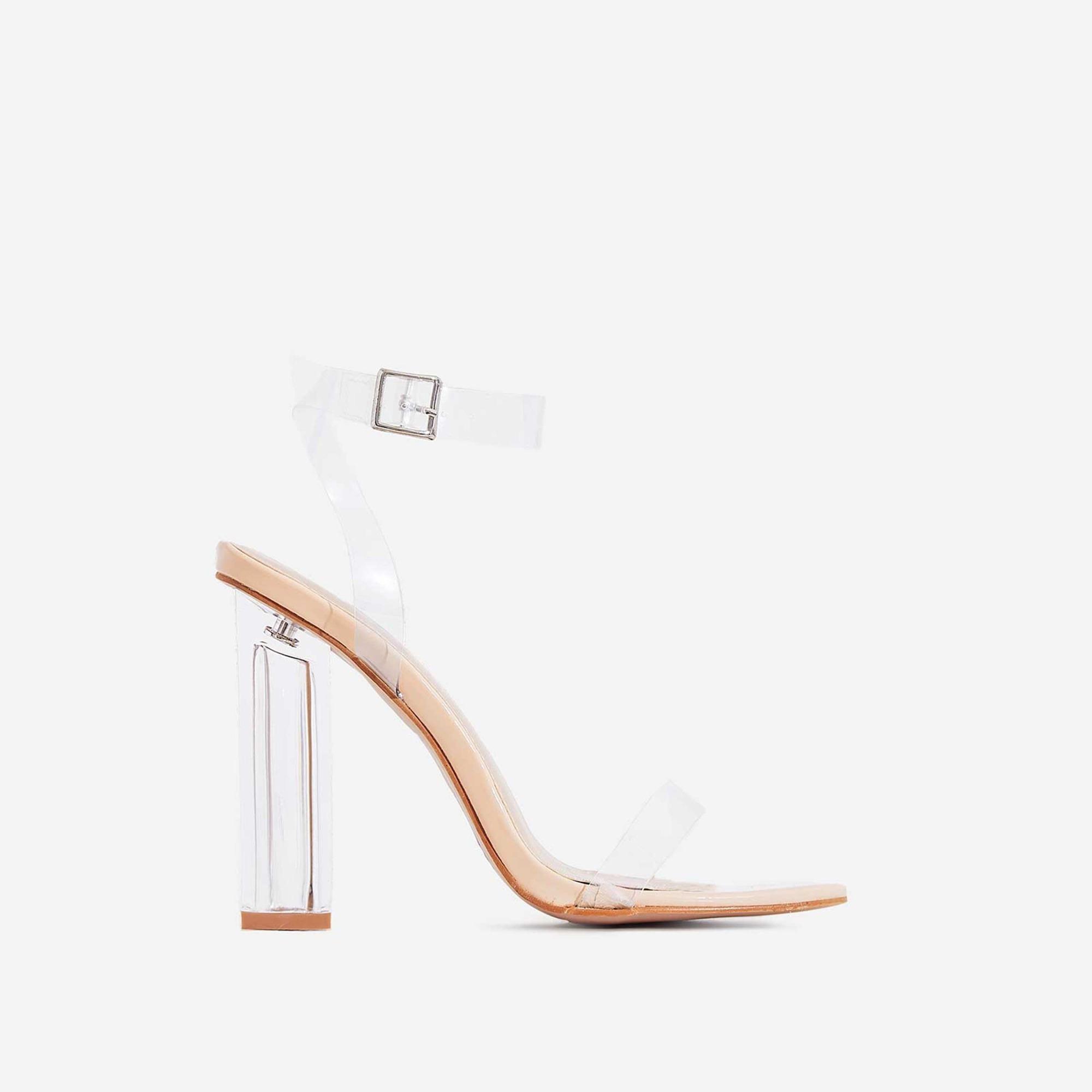 Producto EGO-  Mercie Barely There Perspex Block Clear Heel In Nude