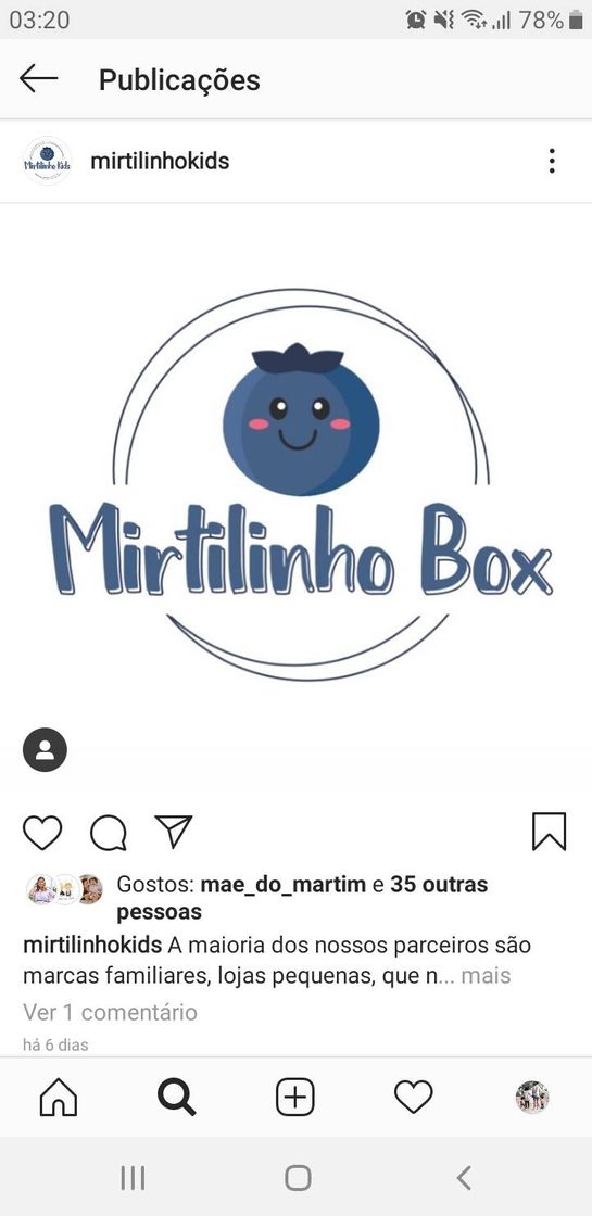 Product Mirtilinho box