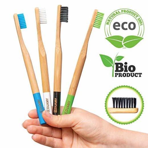 Social DUAMY Cepillos de Dientes de Bambú Ecológicos
