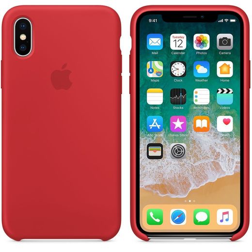 Capa Apple vermelha para iPhone X 