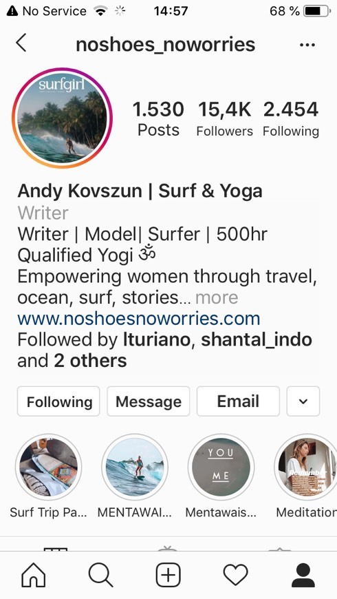 Social Andy Kovszun | Surf & Yoga (@noshoes_noworries) • Instagram ...