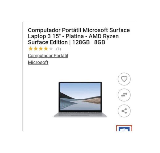 Computador Portátil Microsoft Surface 