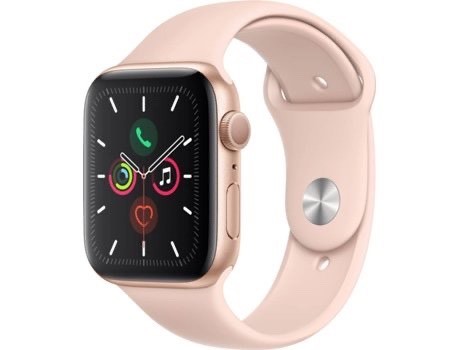 Fashion APPLE Watch Series 5 GPS 44 mm Alumínio dourado, rosa