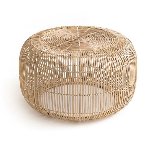 Mesa de apoio redonda em bambu 