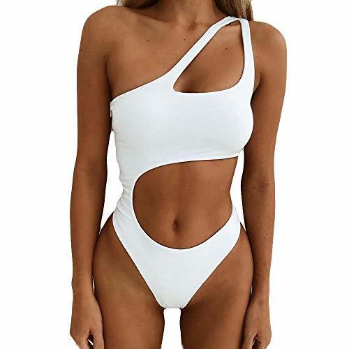 Modaworld Trajes de baño de una Pieza Mujer Bikini de Playa con