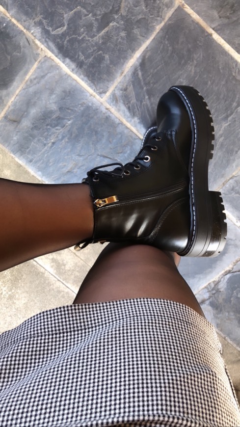 Moda Botins rasos com cordão duplo