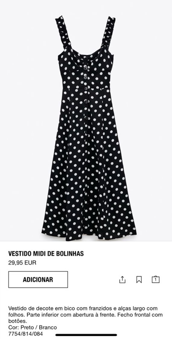 Fashion Vestido midi às bolinhas