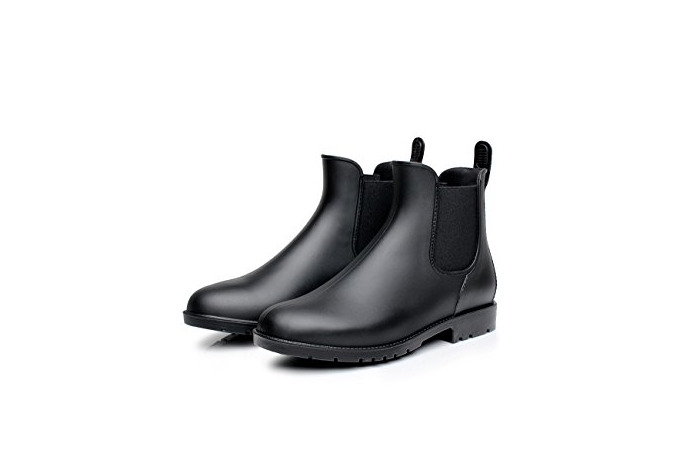 Moda Zapatillas de Moda Botines Chelsea Boots Cavalier Botas de Guma de Lluvia