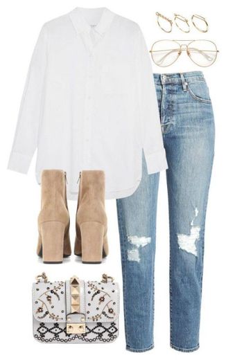 Jeans and white shirt outfit