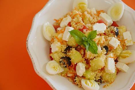 Social Salada fria de cuscuz com queijo feta