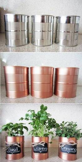 Diy pot for aromatic herbs