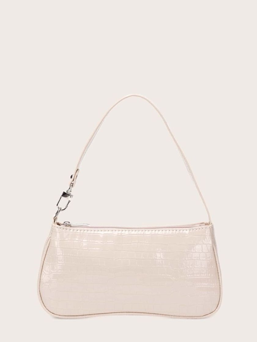 Product Croc Embossed Baguette Bag beige