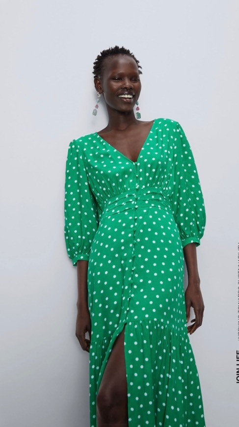 Social Vestido lunares verde
