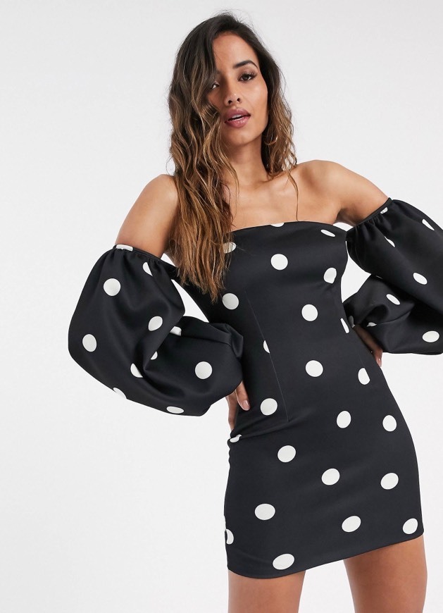 Social Vestido ceñido lunares