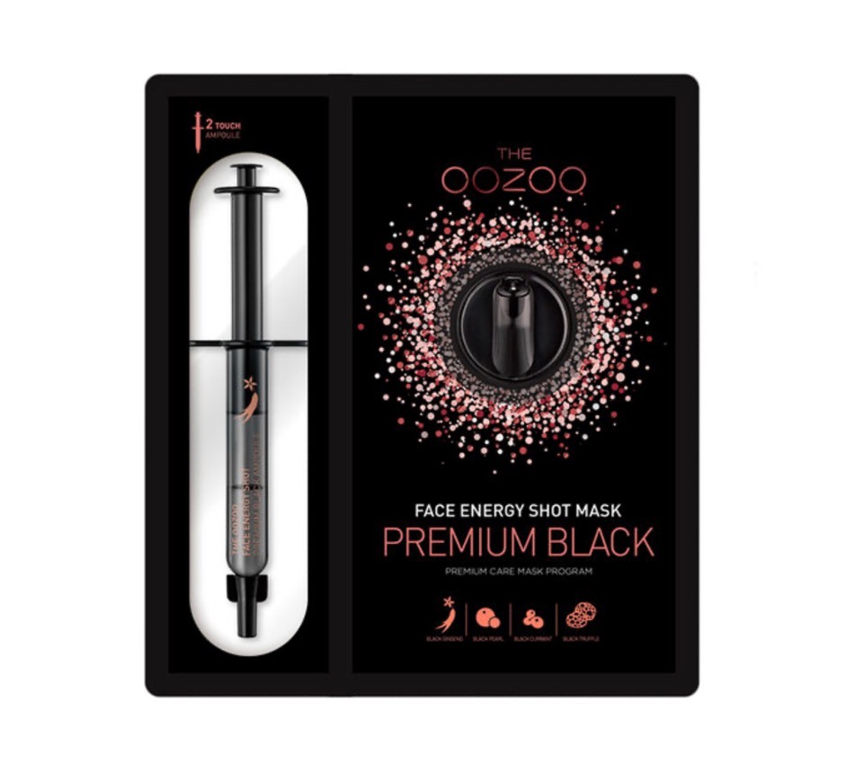 Fashion OOZOO
Face Energy Shot Mask Premium Black
Máscara facial