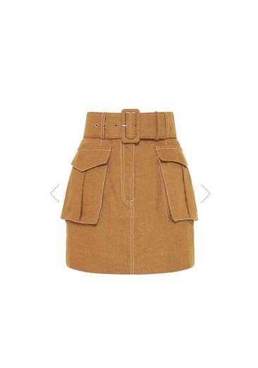 Eames Linen Utility Mini Skirt 