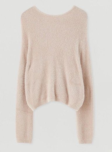 Sweater básica de pelo sintético 