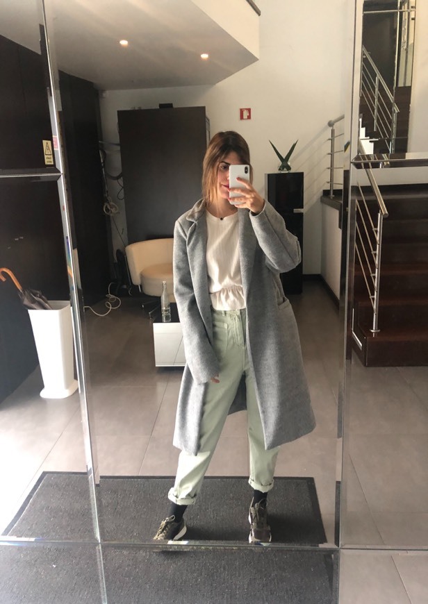 Fashion Calças baggy verde água 