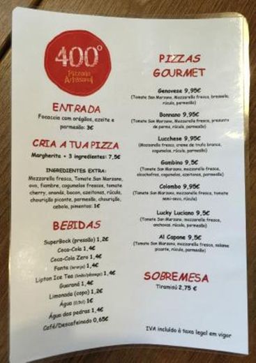Pizzaria 400°