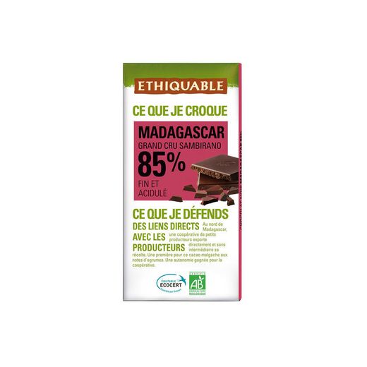 CHOCOLAT NOIR 85% MADAGASCAR ÉQUITABLE & BIO