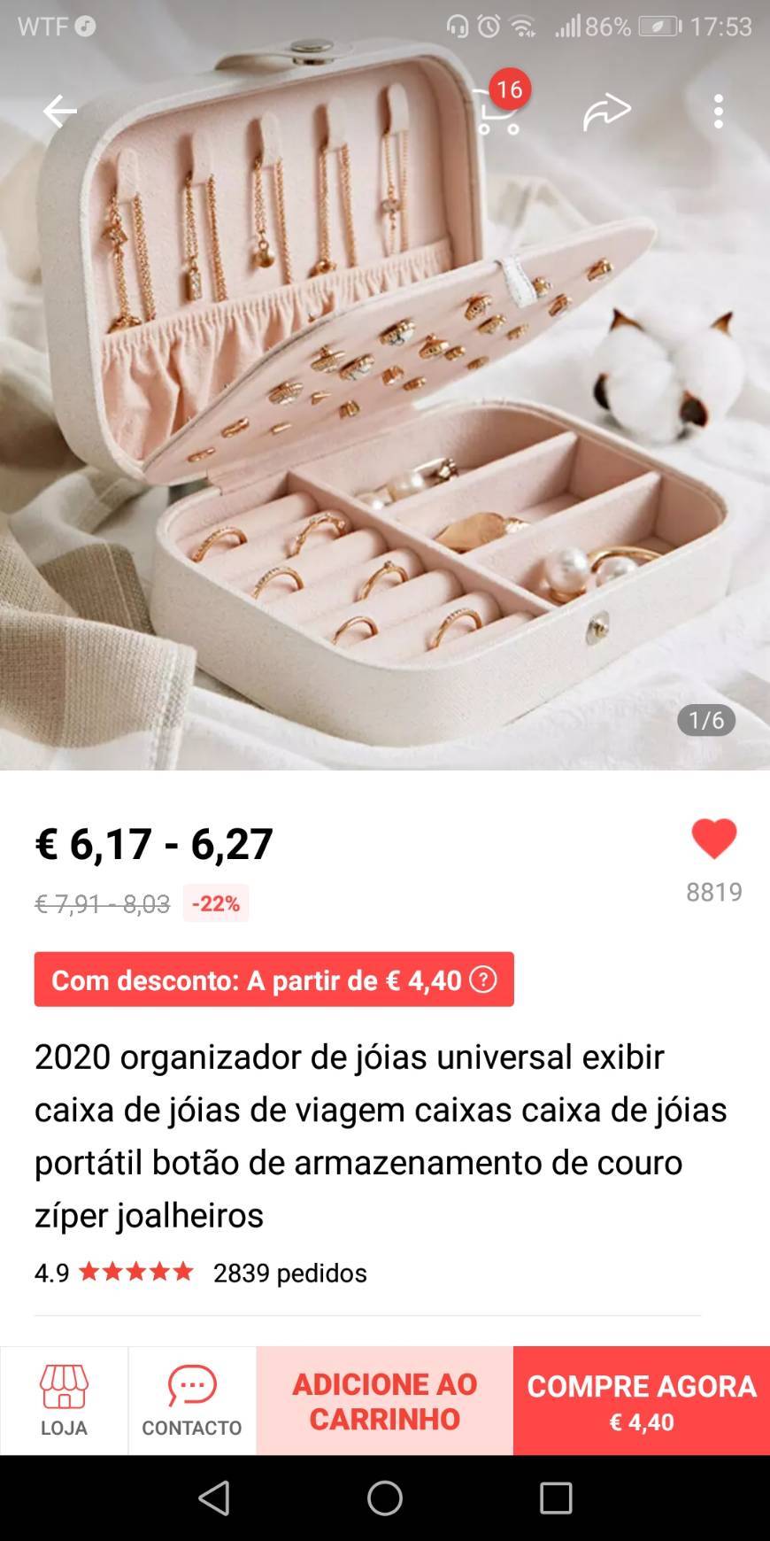 Fashion Caixa de jóias💍 