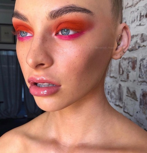 Orange Pink Makeup