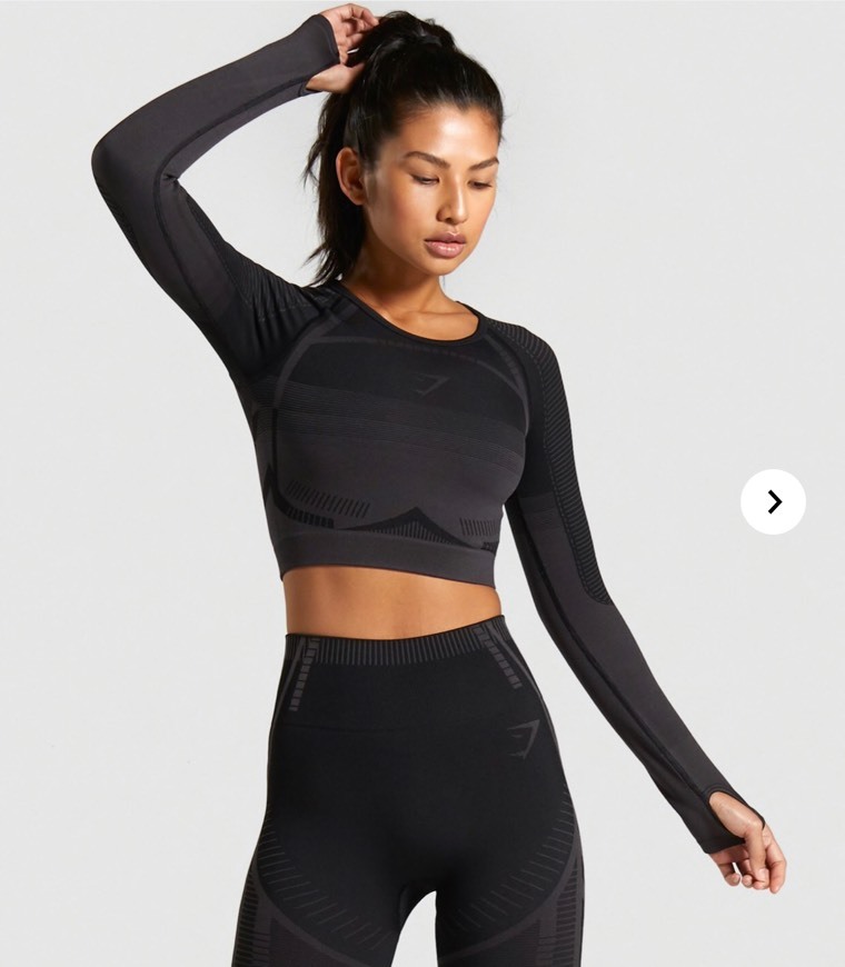 Producto Gymshark GEO SEAMLESS LONG SLEEVE CROP TOP
