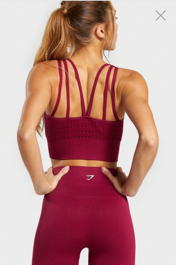 Productos Gymshark ENERGY+ SEAMLESS CROP TOP in Beet