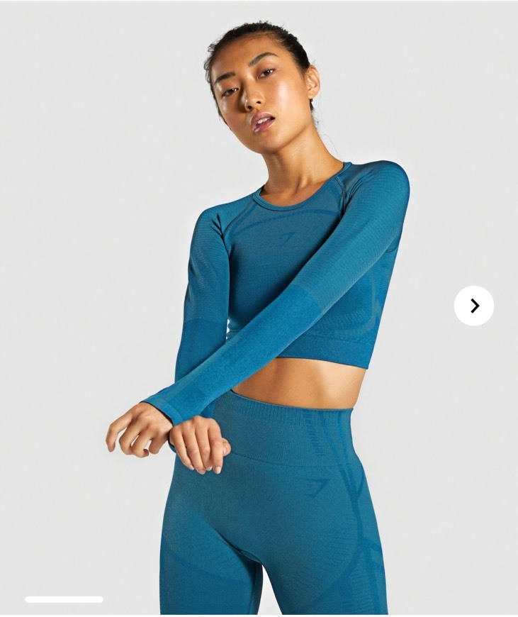 Productos Gymshark GEO SEAMLESS LONG SLEEVE CROP TOP