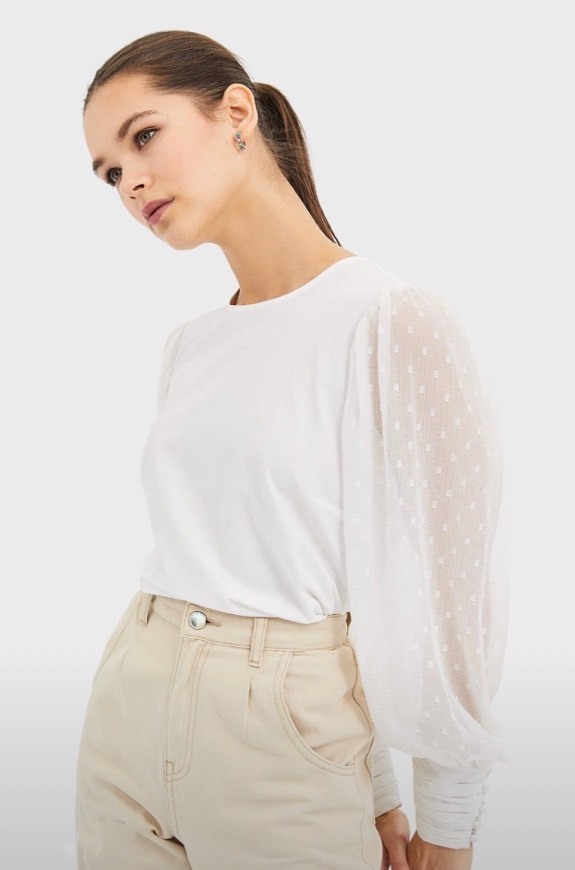 Social Camisa com manga de plumeti 