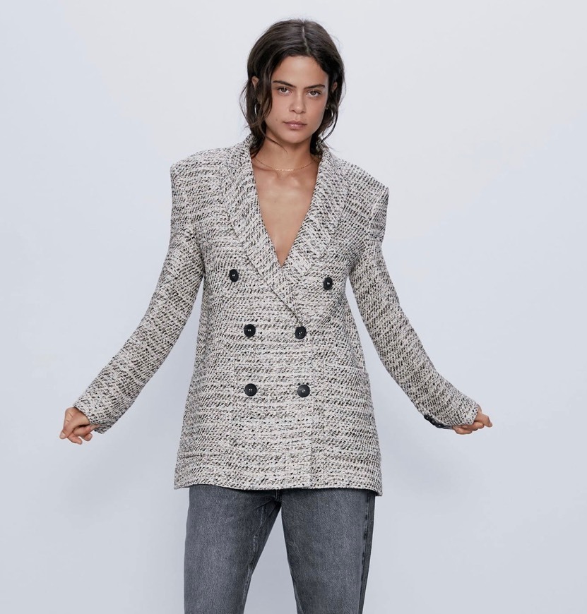 Social Blazer de tweed ZARA