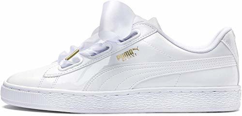 Social Puma Basket Heart Patent Wn's, Zapatillas para Mujer, Blanco