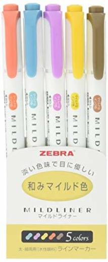 Set de marcadores de colores Zebra RC 5. WKT7-5C-RC