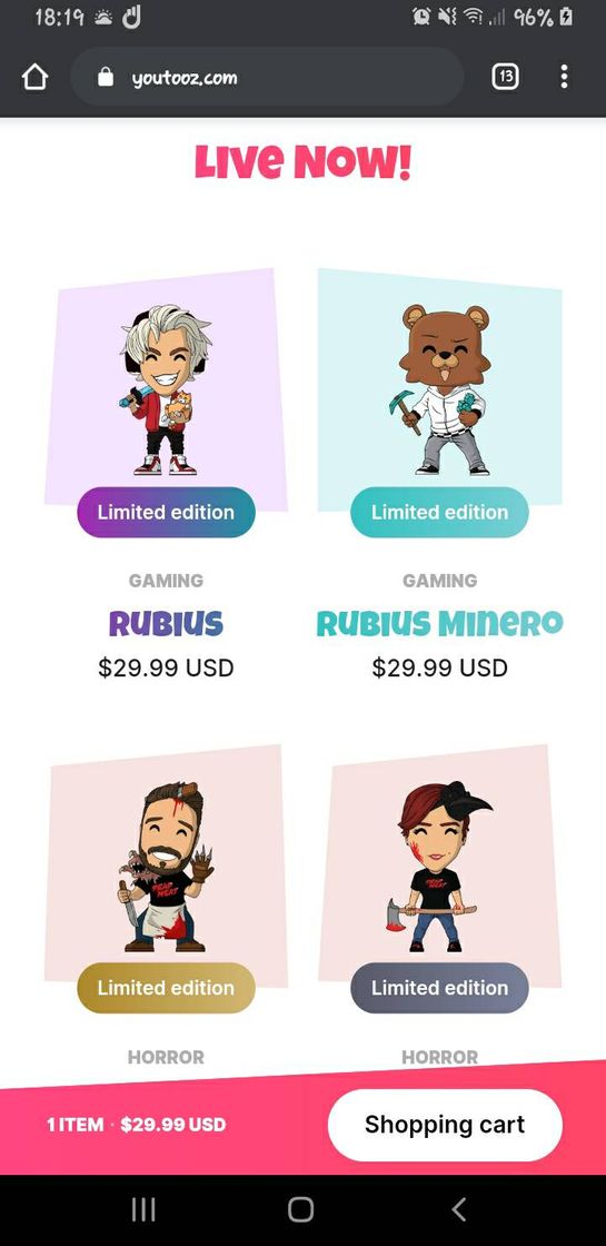 Social Youtooz Collection Rubius. Los muñequitos del Rubius.