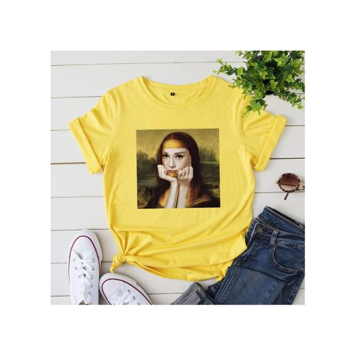 camiseta Mona Lisa y Hepburn