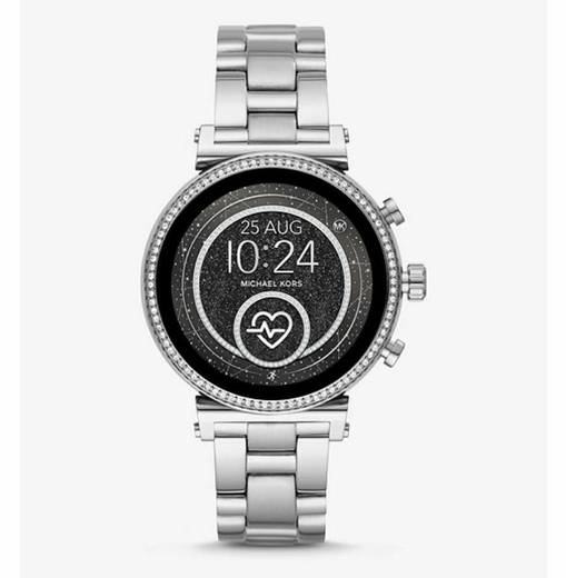 Sofie Heart Rate Silver-Tone Smartwatch
