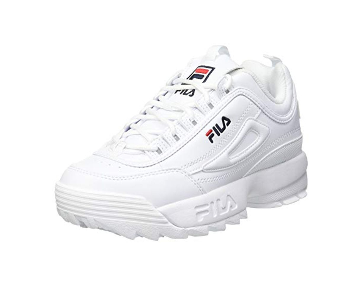 Moda FILA 1010567 Disruptor Kids Zapatillas DE Deporte Junior Unisex White 35