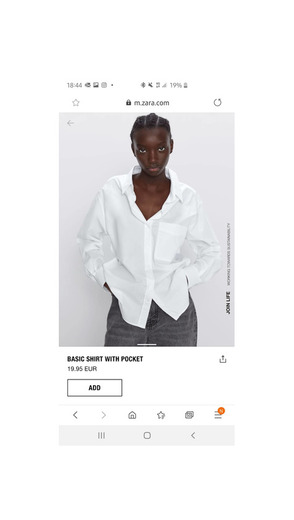 Zara White basic shirt