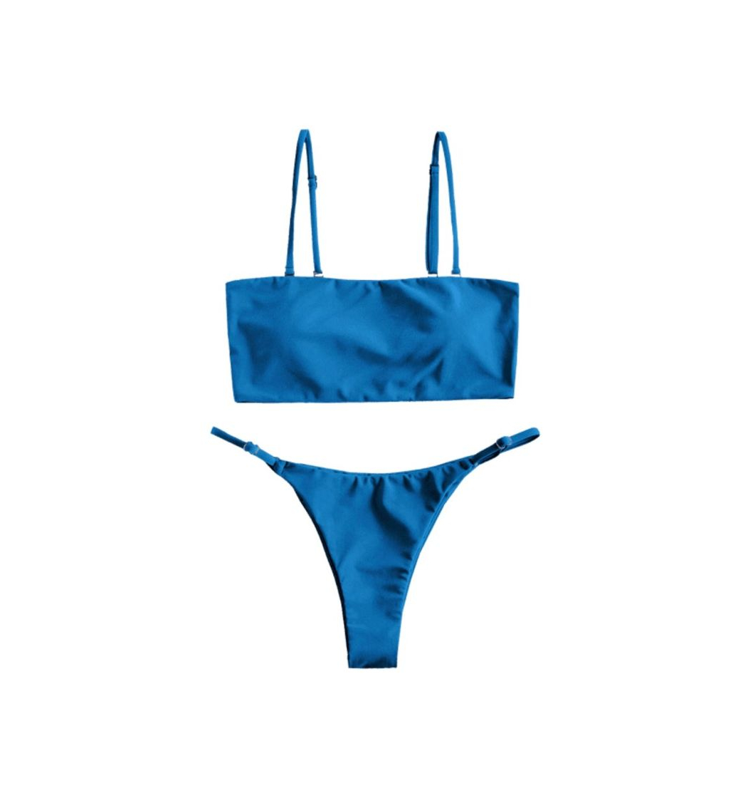 Fashion Bikini ajustable azul bando 