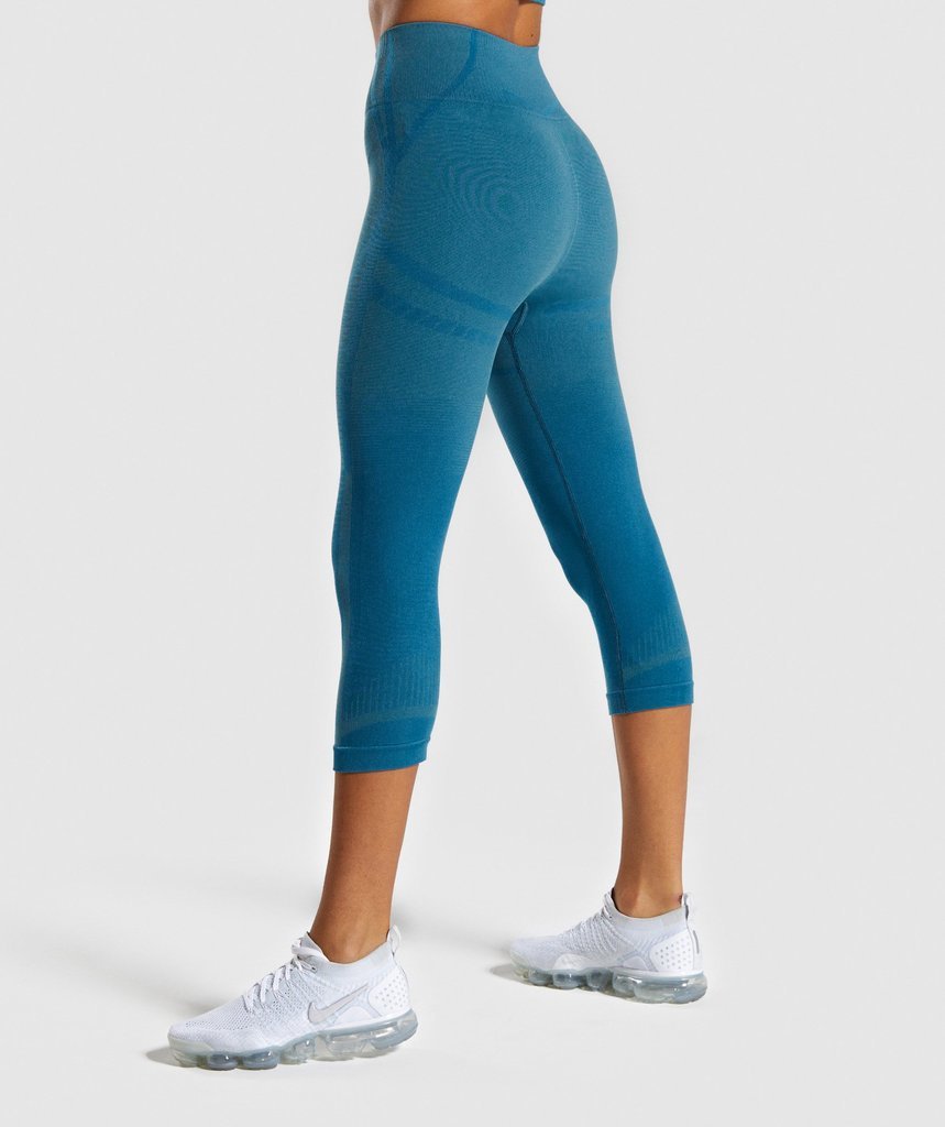 Moda Gymshark Geo Seamless Cropped Leggings - Black | Gymshark