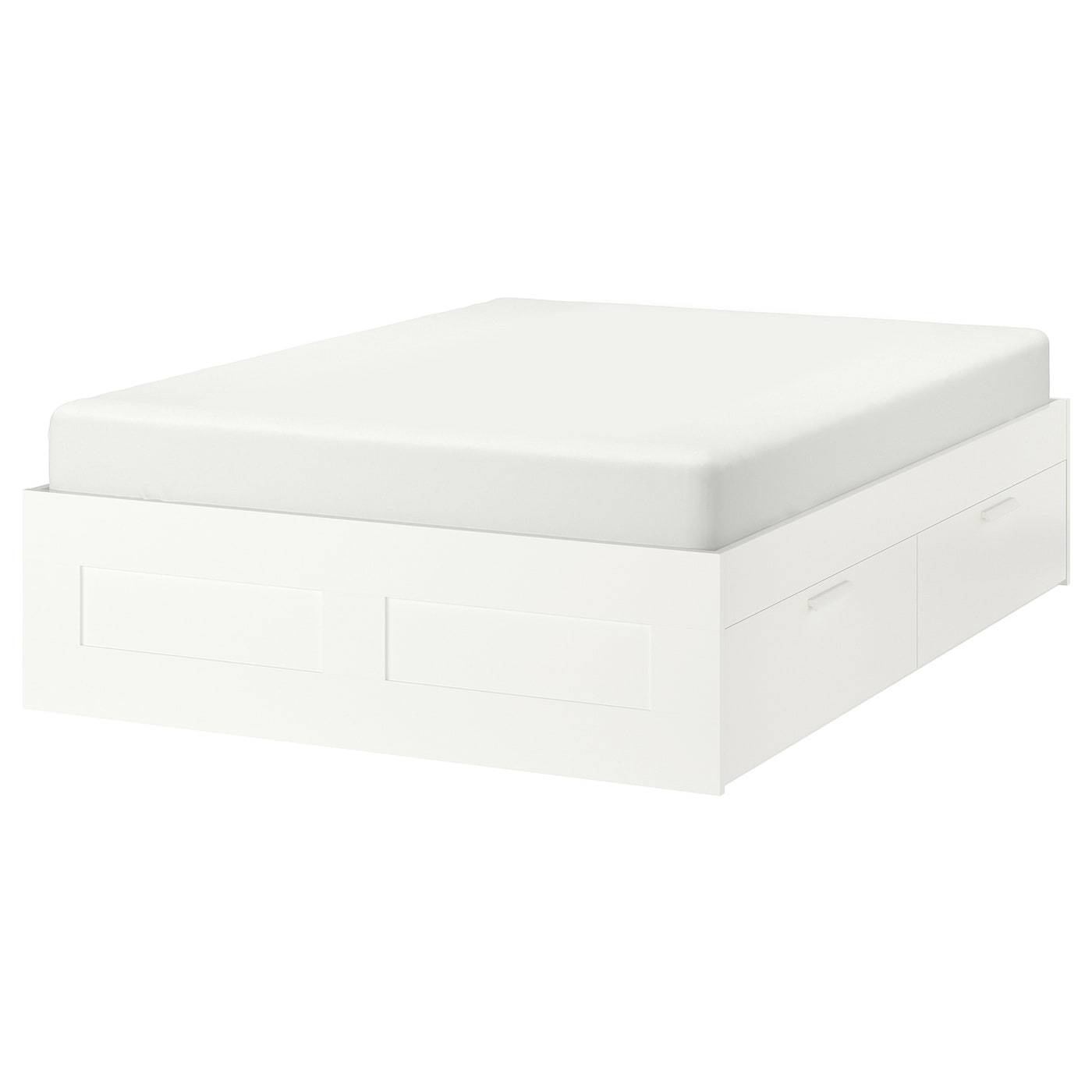 Moda BRIMNES Estrutura cama c/arrumação - branco - IKEA