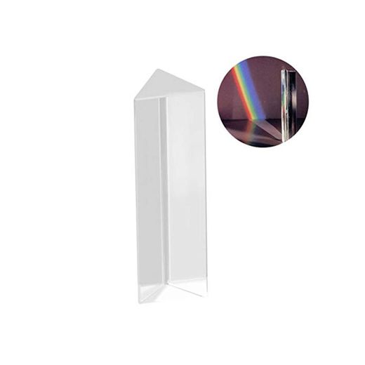 UEETEK Prisma triangular de vidrio óptico de cristal para la enseñanza en