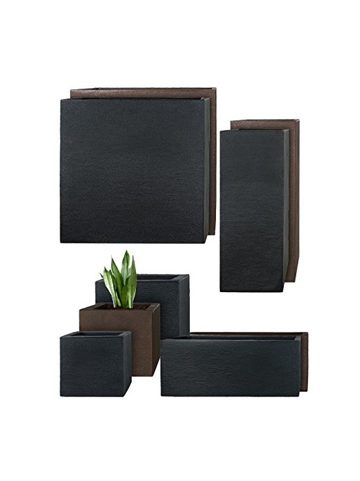 Social Pflanzwerk® Maceta Cube Antracita Plástico Mejor Precio *Tamaño Resistente a Las heladas*