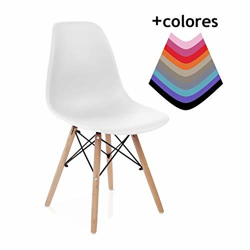 Social duehome - Nordik - Silla de Comedor, Salon, Cocina o Escritorio, Patas
