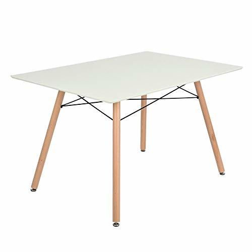 Producto FurnitureR Mesa de Comedor Moderno Eames diseño escandinavo Blanco Retro Escritorio con