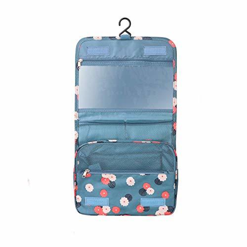 Electronic BryTravel Bolsa de Maquillaje portátil con múltiples Compartimento Flor Azul Normal