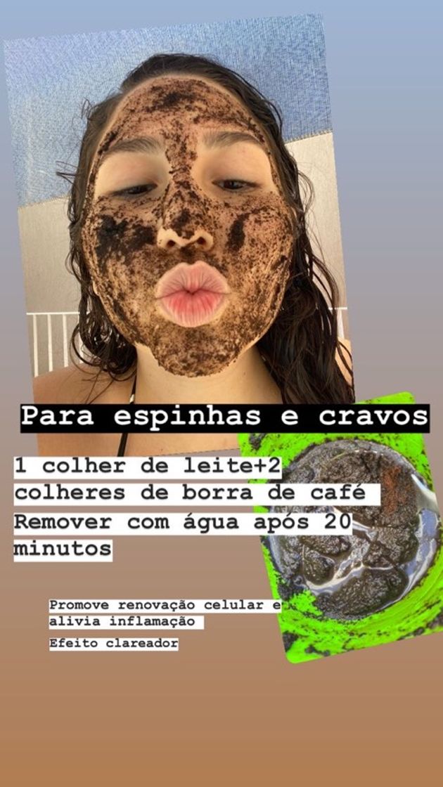 Moda Esfoliante com leite e café